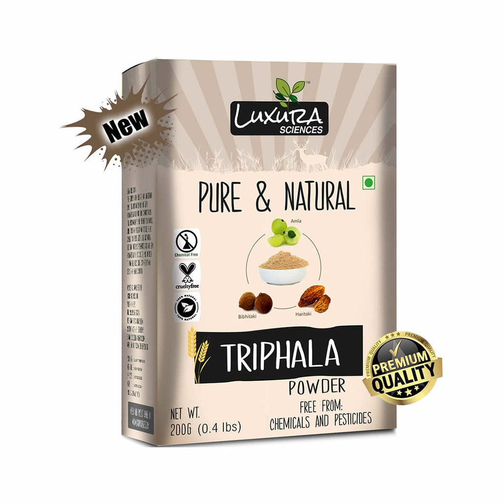 Luxura Sciences Organic Triphala Powder for Detoxification & Rejuvenation | Grocsy