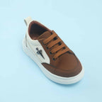 Tiny Bugs Boys Lace Up Casual Shoes - Brown | Grocsy