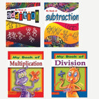 Scholars Hub Addition, Subtraction, Multiplication & Division Book For Kids Combo (Set Of 4 Books) | 192 Pages | Grocsy
