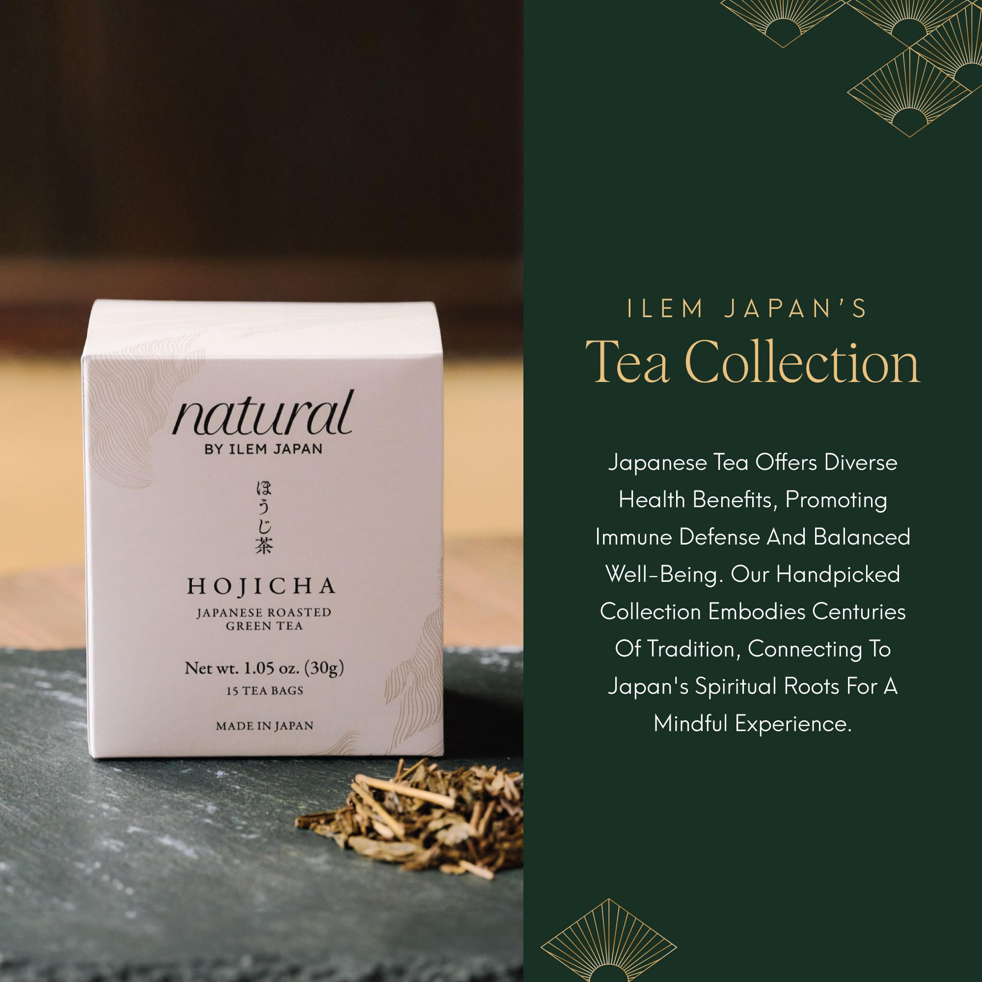 ILEM JAPAN Hojicha Tea Bags | Grocsy