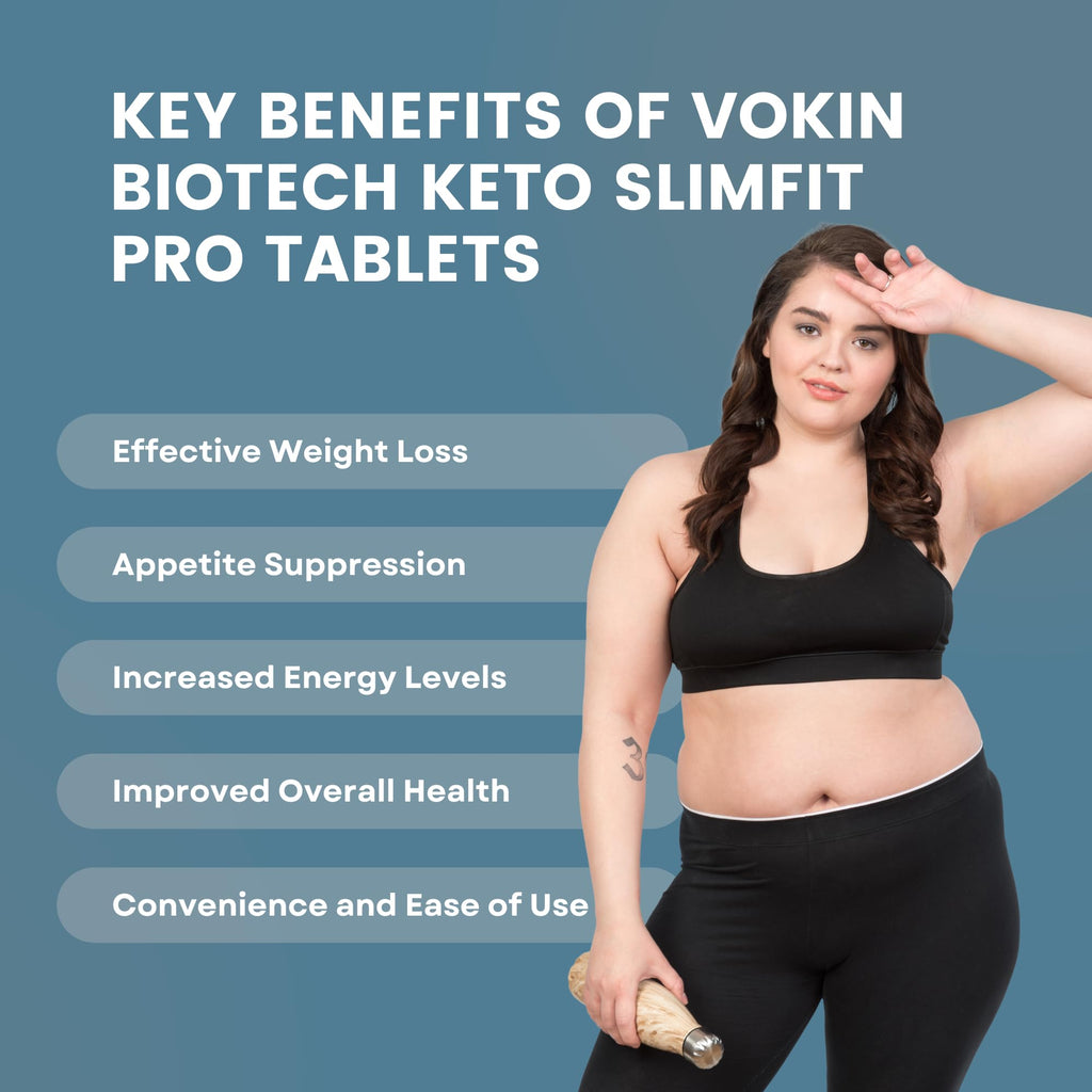 Vokin Biotech Keto SlimFit Pro Tablets For Weight Loss Dietary Supplement Effervescent Water Soluble | Grocsy