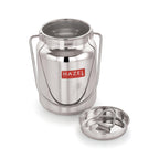HAZEL Stainless Steel Oil Container | 1L Airtight Steel Ghee Jar with Lid | Grocsy