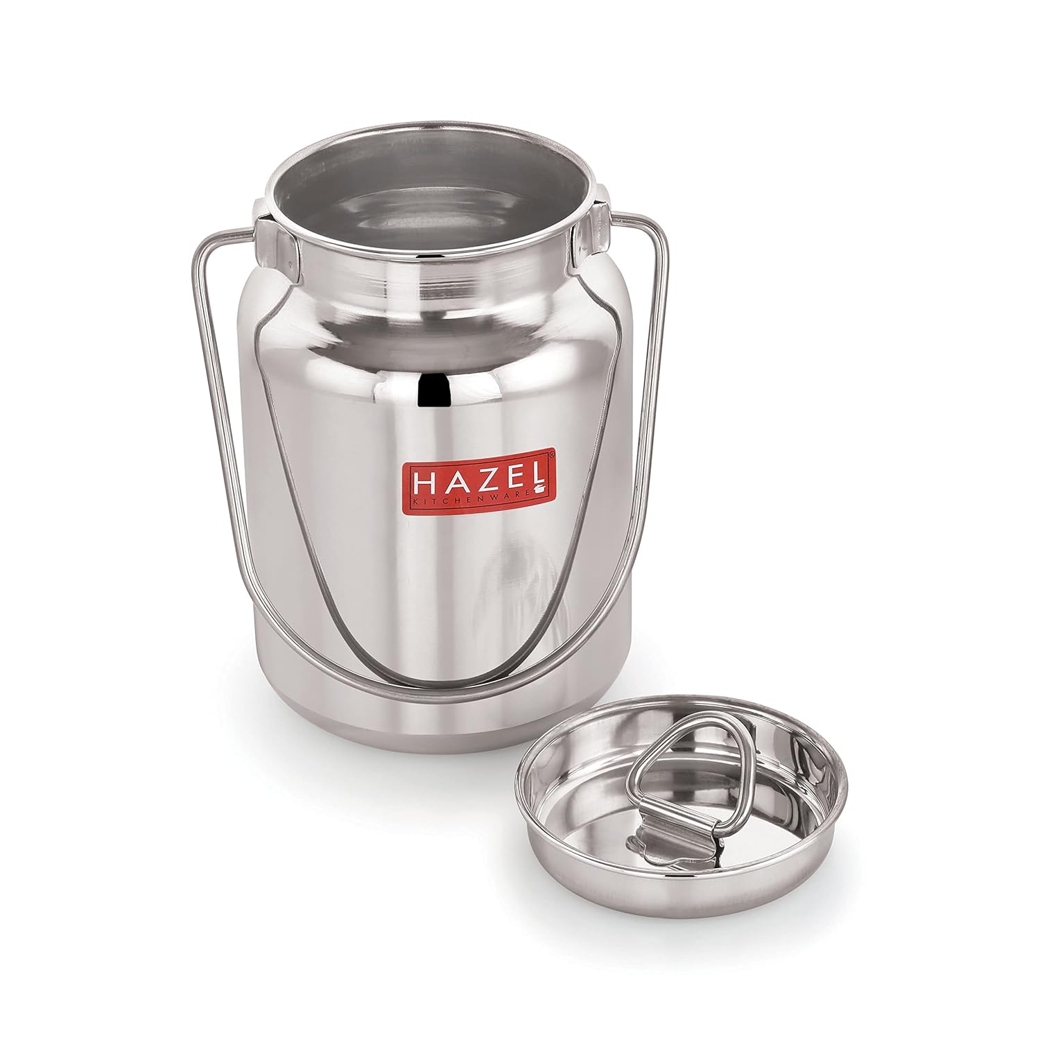 HAZEL Stainless Steel Oil Container | 1L Airtight Steel Ghee Jar with Lid | Grocsy