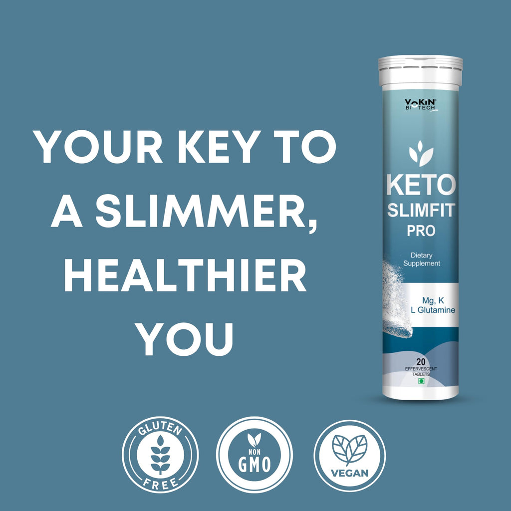 Vokin Biotech Keto Slim Tablets For Weight Loss Dietary Supplement Effervescent Water Soluble | Grocsy