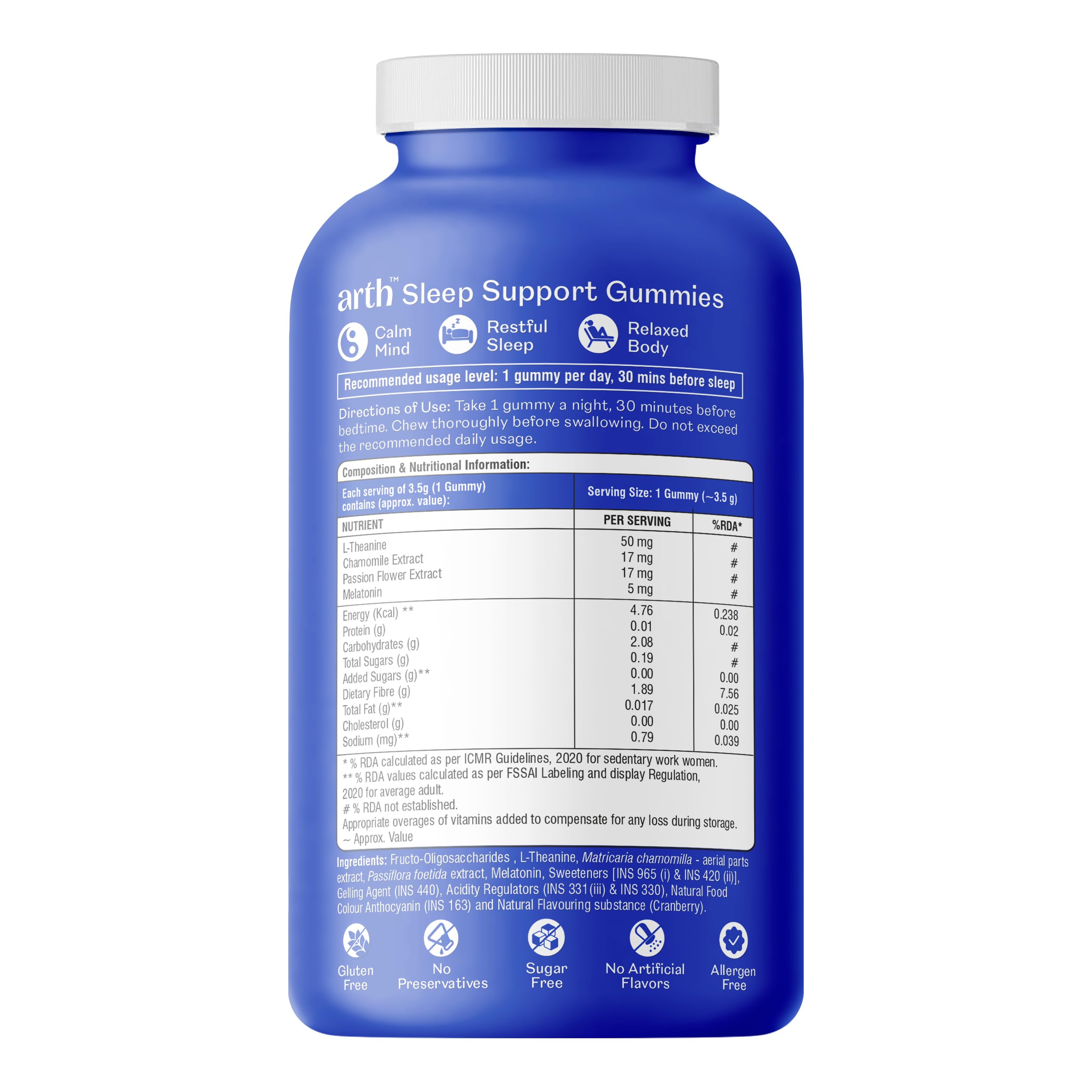 Arth Melatonin Sleep Gummies | Grocsy