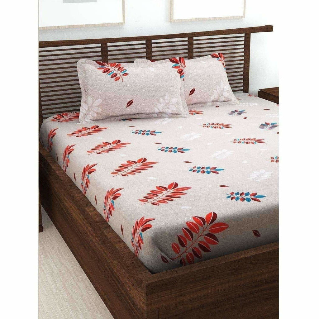 Buy Cotton Double Bedsheet with Pillow Covers | Grocsy