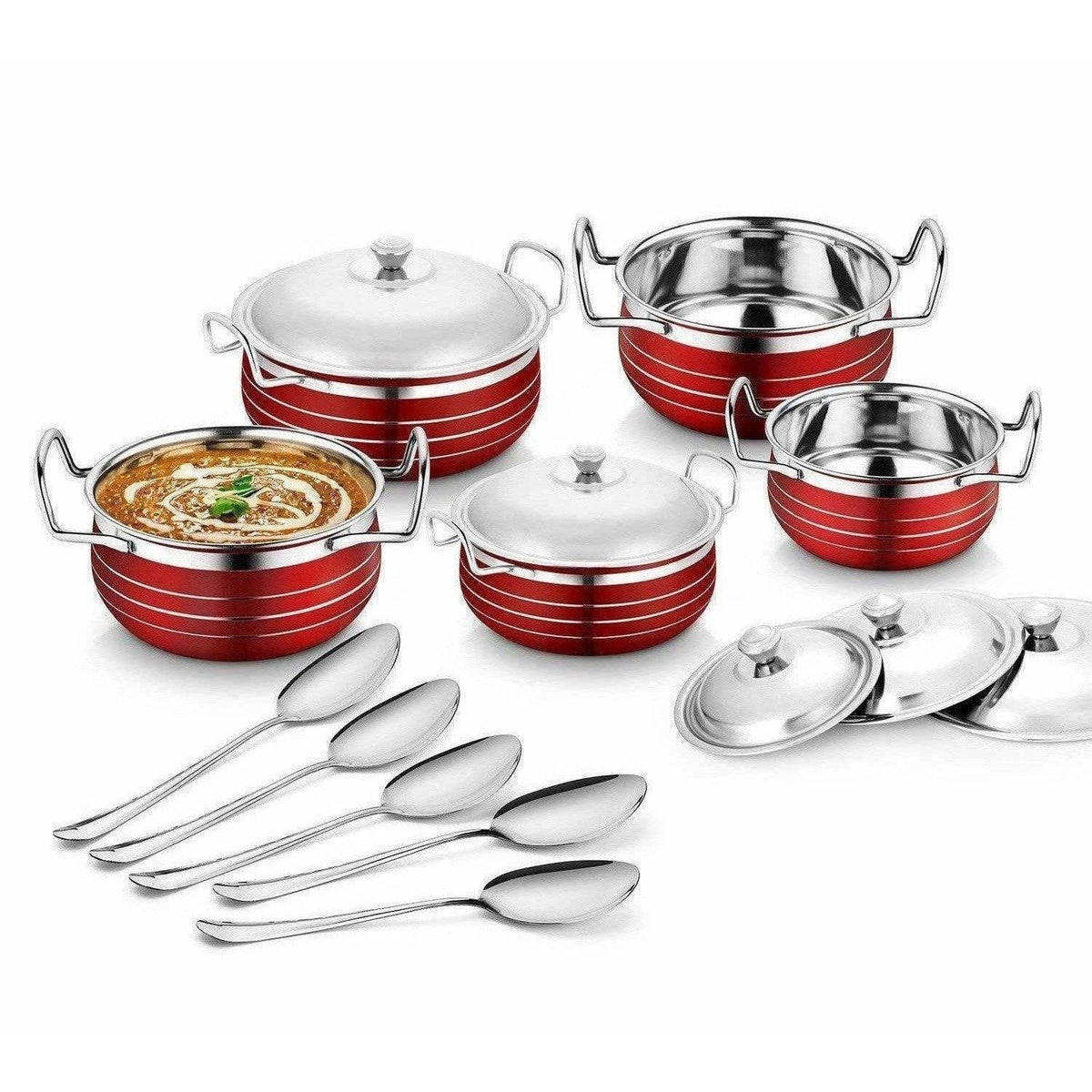 Stainless Steel Handi Copper Set (10-Pieces) | Grocsy