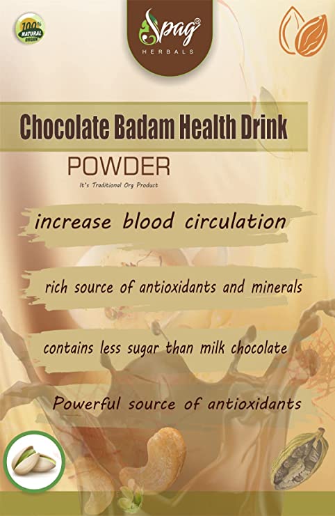 Spag Herbals Chocolate Badam Health Drink Instant Premix Powder | Grocsy