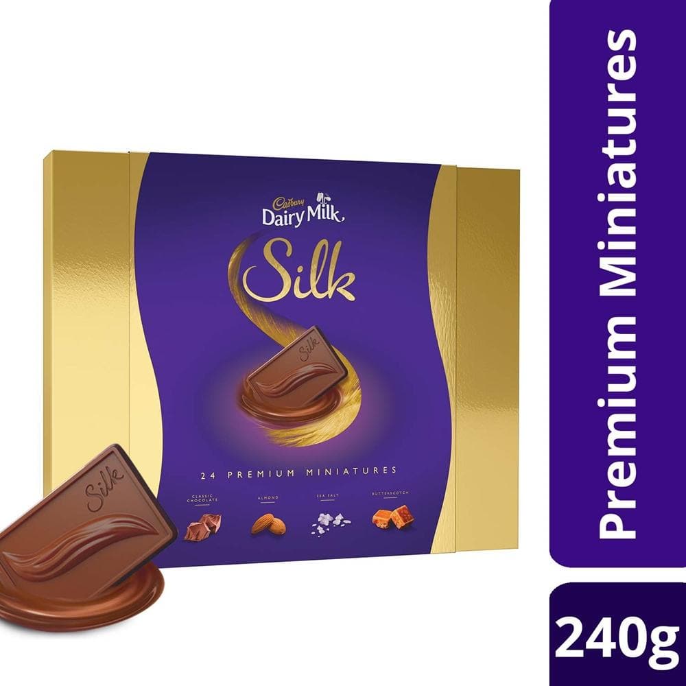 Cadbury Dairy Milk Silk Miniatures Chocolate Gift Pack, 240 g | Grocsy
