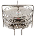 Jain Stainless Steel Idiyappam Stand (Small Size) with 3 Plates|Momos/Vegetable Steamer Utensil, Pack of 1 - Silver Color | Grocsy