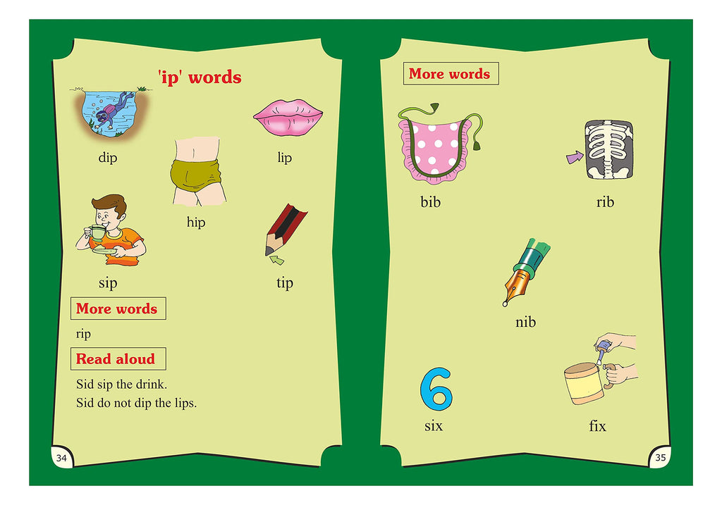 Scholars Hub Phonics Learning Book Combo-First Phonetic Reader For Tiny Tots & Scholars Hub English Reader (Set Of 2 Books) | Word Formatting| Sight Words | Sound To Words | Vowels | 3,4,5 Letter Words | Phonics Book For Ages 3-7 Years Old | Grocsy
