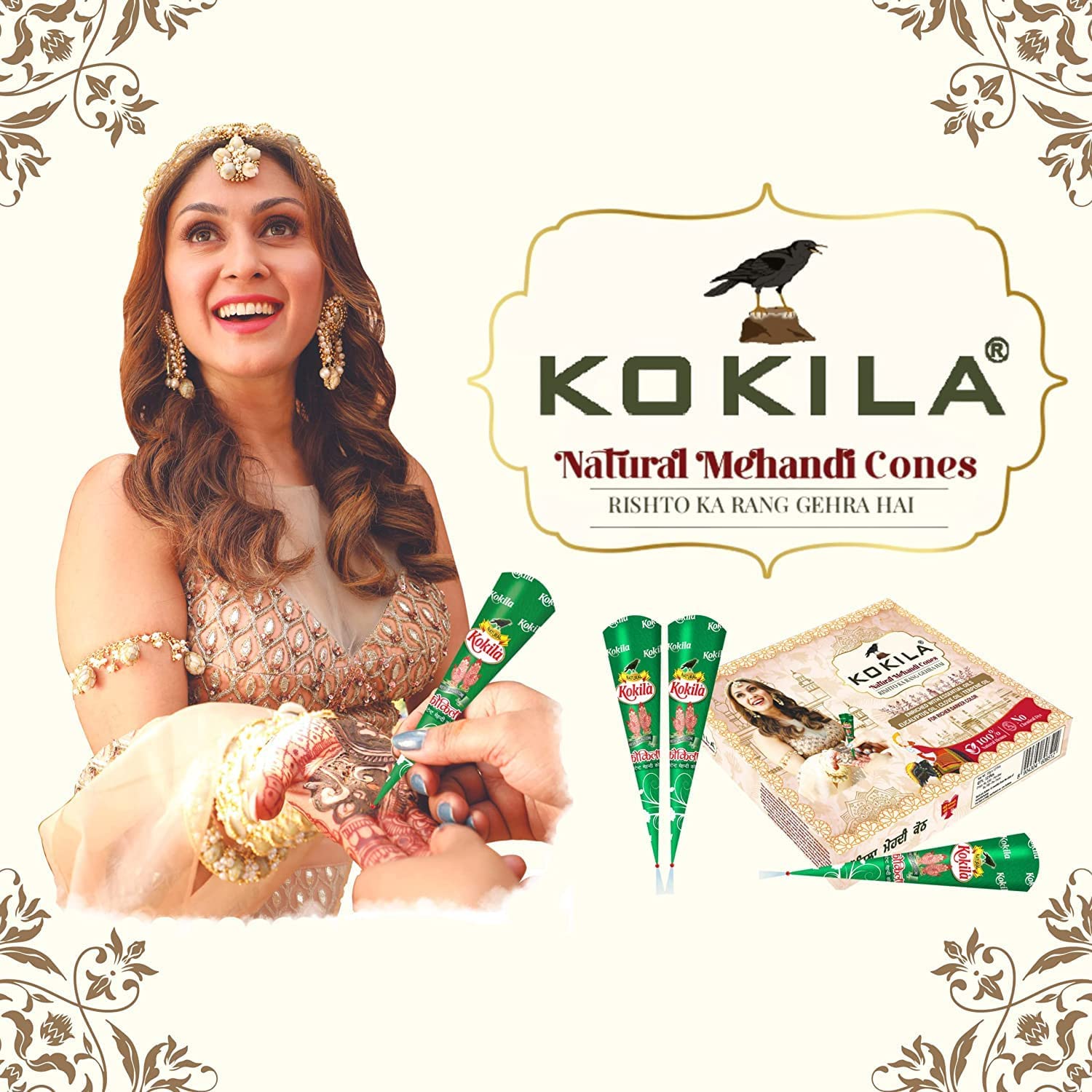 Kokila Natural Mehandi Cones | Grocsy