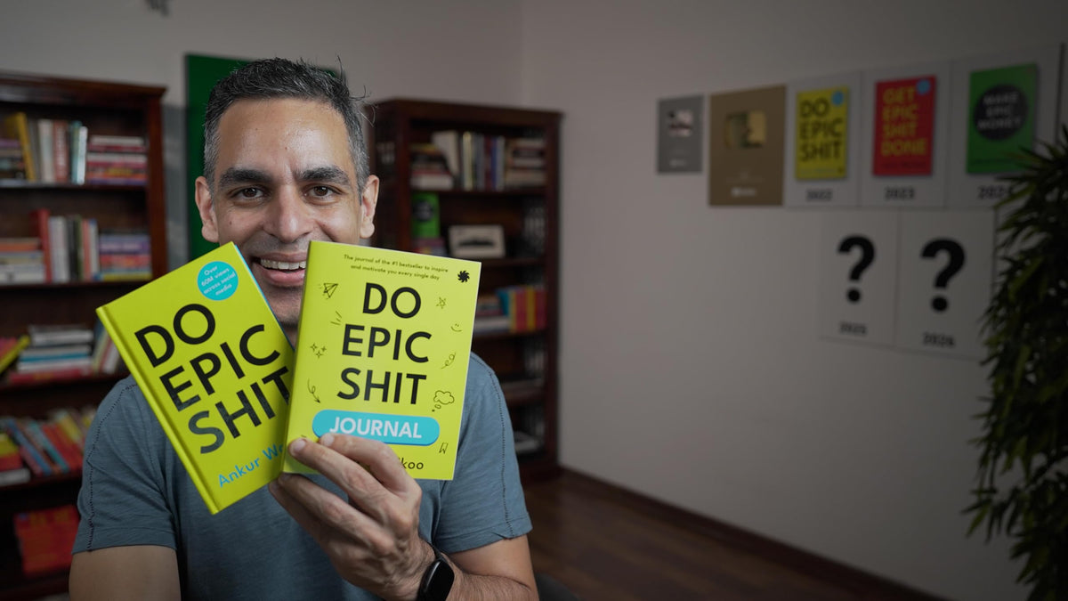 Do Epic Sh#t Journal: The Ultimate Guide to Overcoming Laziness, Boosting Productivity & Mastering Time Management - Inspired by Ankur Warikoo's Bestseller | Grocsy