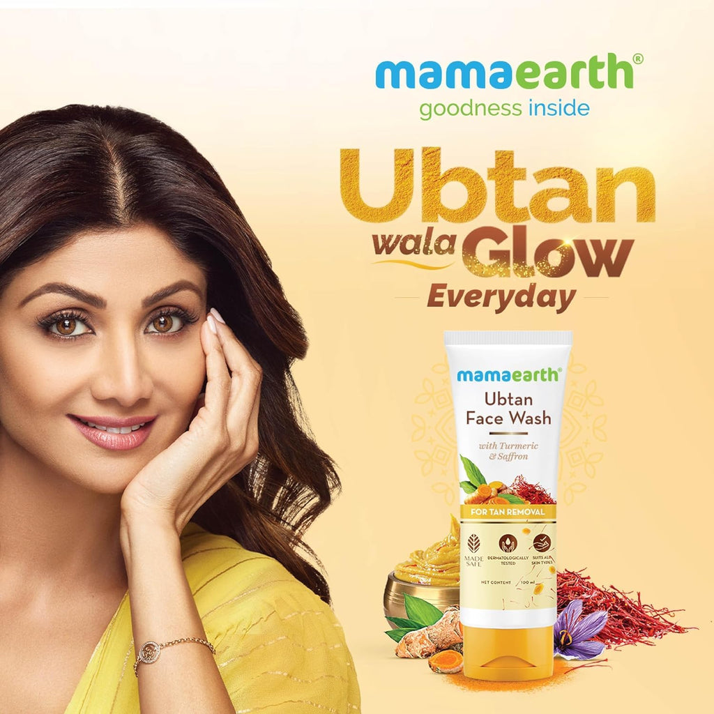 Mamaearth Ubtan Face Wash For Tan Removal | Grocsy