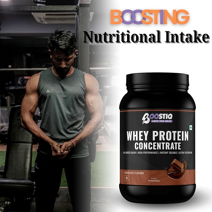 BOOSTIQ Whey Protein Concentrate Powder - Chocolate Flavour | Grocsy