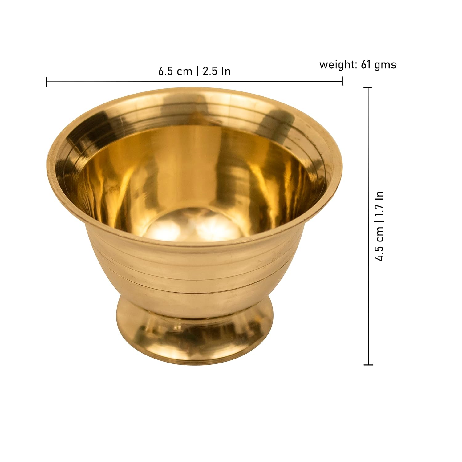 Spillbox Brass Chandhan Bowl|[Weight:60G]-Padam Payala (2) ,1 L | Grocsy