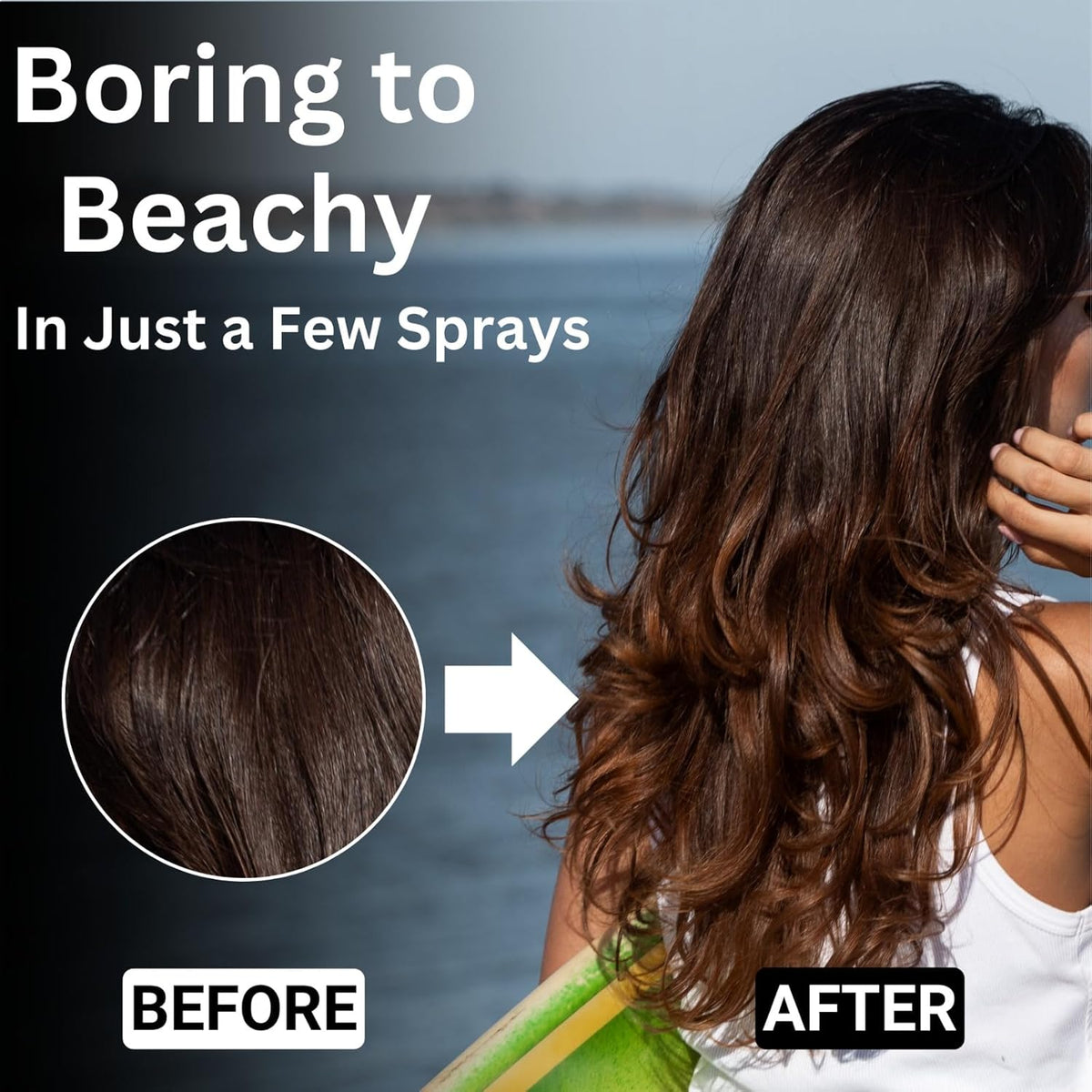 Samisha Sea Salt Spray For Hair Volume, Texture, Smooth Hair & Hair Styling | Grocsy