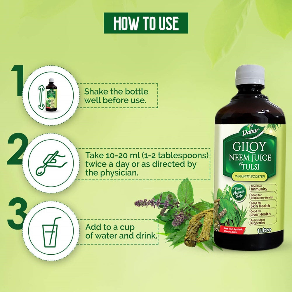 Dabur Giloy Neem Juice with Tulsi | Grocsy
