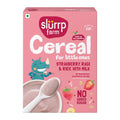 Slurrp Farm Instant Cereal With Ragi, Rice & Strawberry with Milk | Grocsy