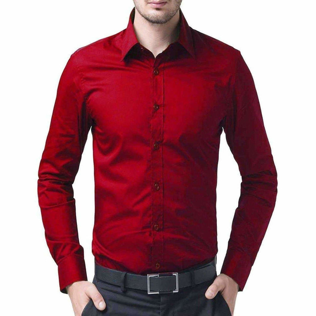 Men's Cotton Solid Full Sleeve Shirts | Grocsy