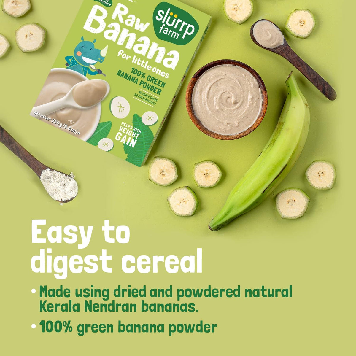 Slurrp Farm Raw Banana Powder Cereal from Kerala For Little Ones | Grocsy