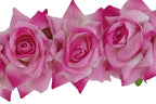 Baby Pink Velvet Rose Gajra | Grocsy