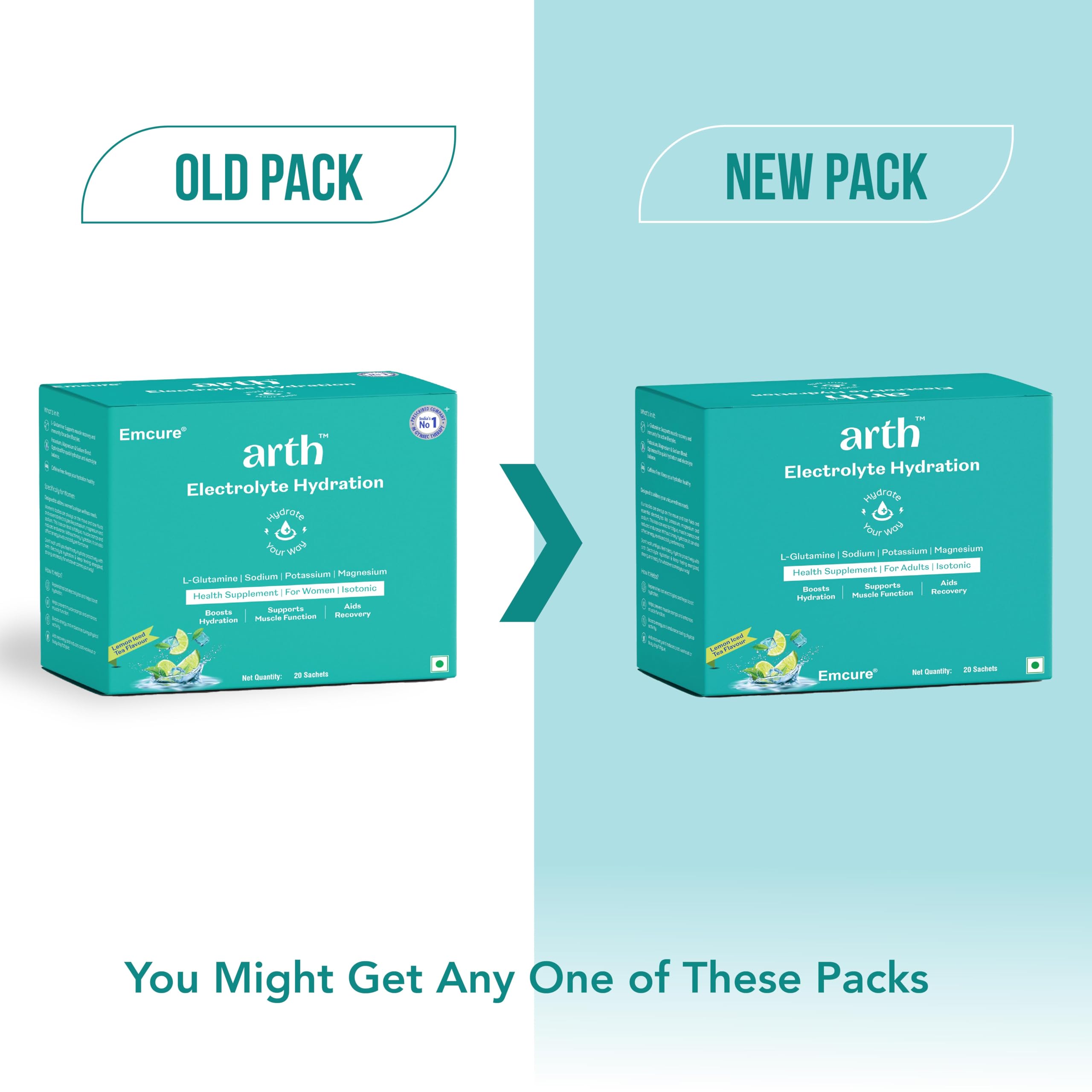 Arth Electrolyte Powder - Lemon Iced Tea Flavour | Grocsy