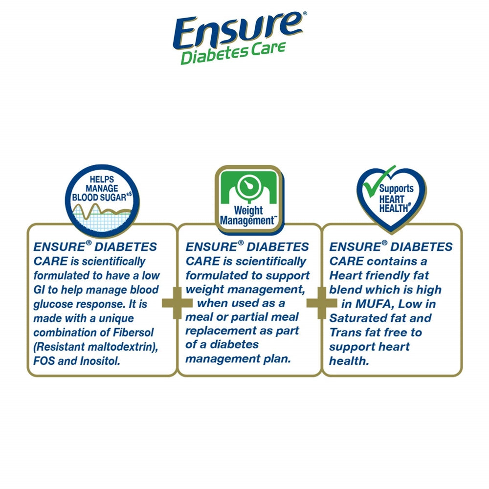 Ensure Diabetes Care Powder Vanilla Flavour - Sugar Free Health Drink | Grocsy