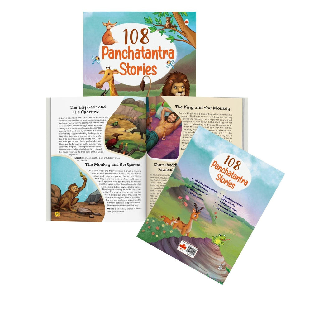 108 Panchatantra Stories (Illustrated) - Story Book For Kids - English Short Stories - Moral Stoy Book - Bedtime Stories - Age 3+ - Read Aloud To Infants, Toddlers | Grocsy