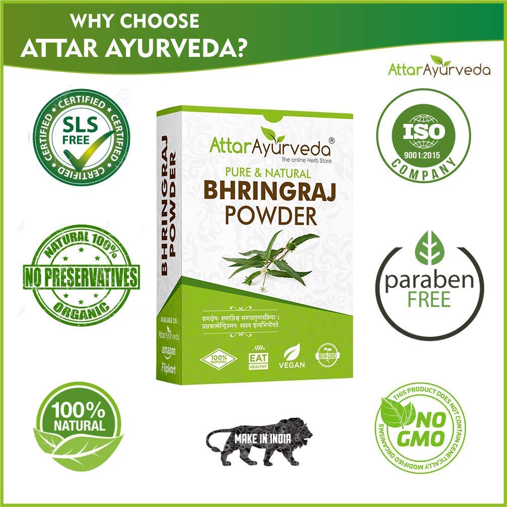 Attar Ayurveda Bhringraj Powder | Grocsy