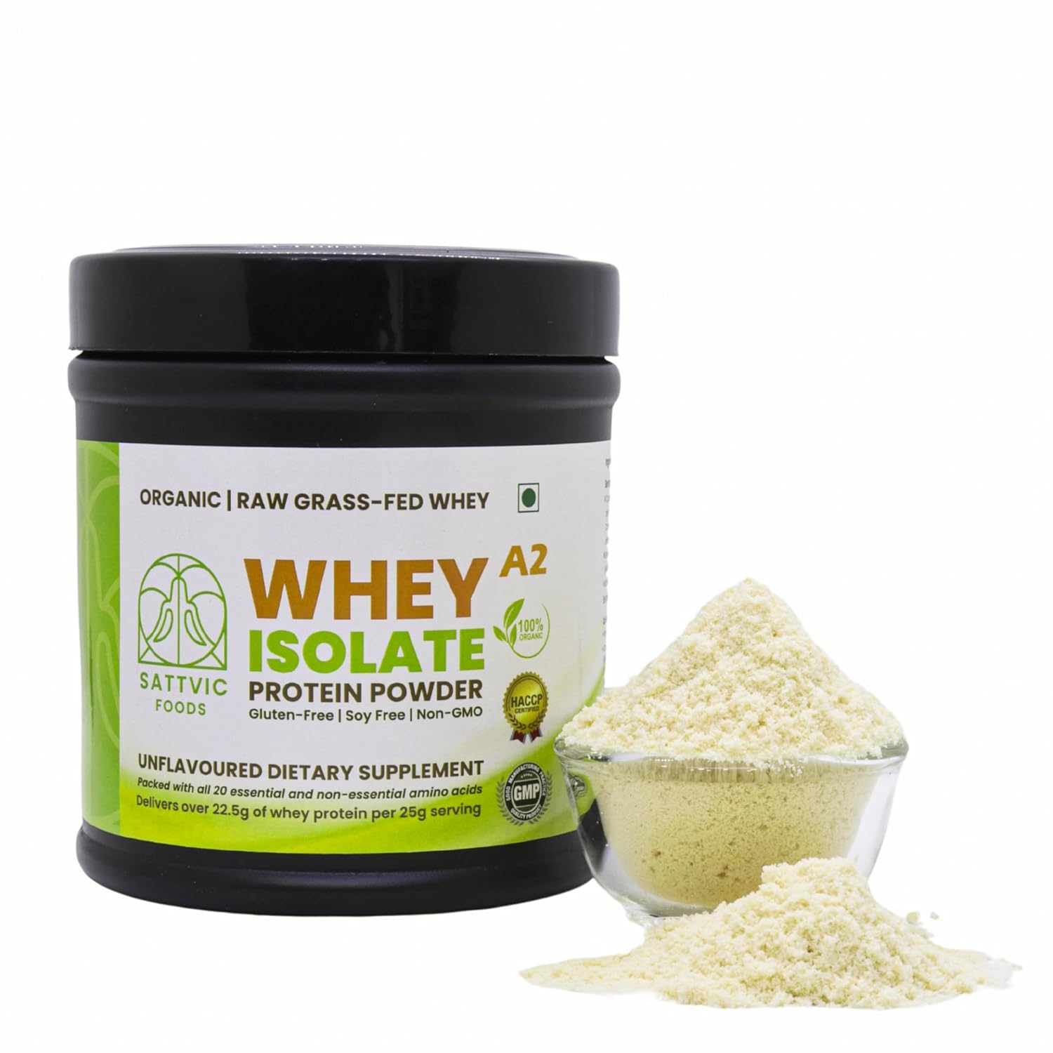 Sattvic Foods Organic A2 Whey Protein Isolate Protein Powder | Grocsy