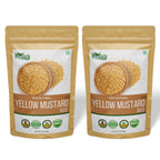 Organic Zing Yellow Mustard Seeds | Whole Yellow Mustard Seed for Pickles & Cooking | 100% Raw Mustard Seeds | Grocsy