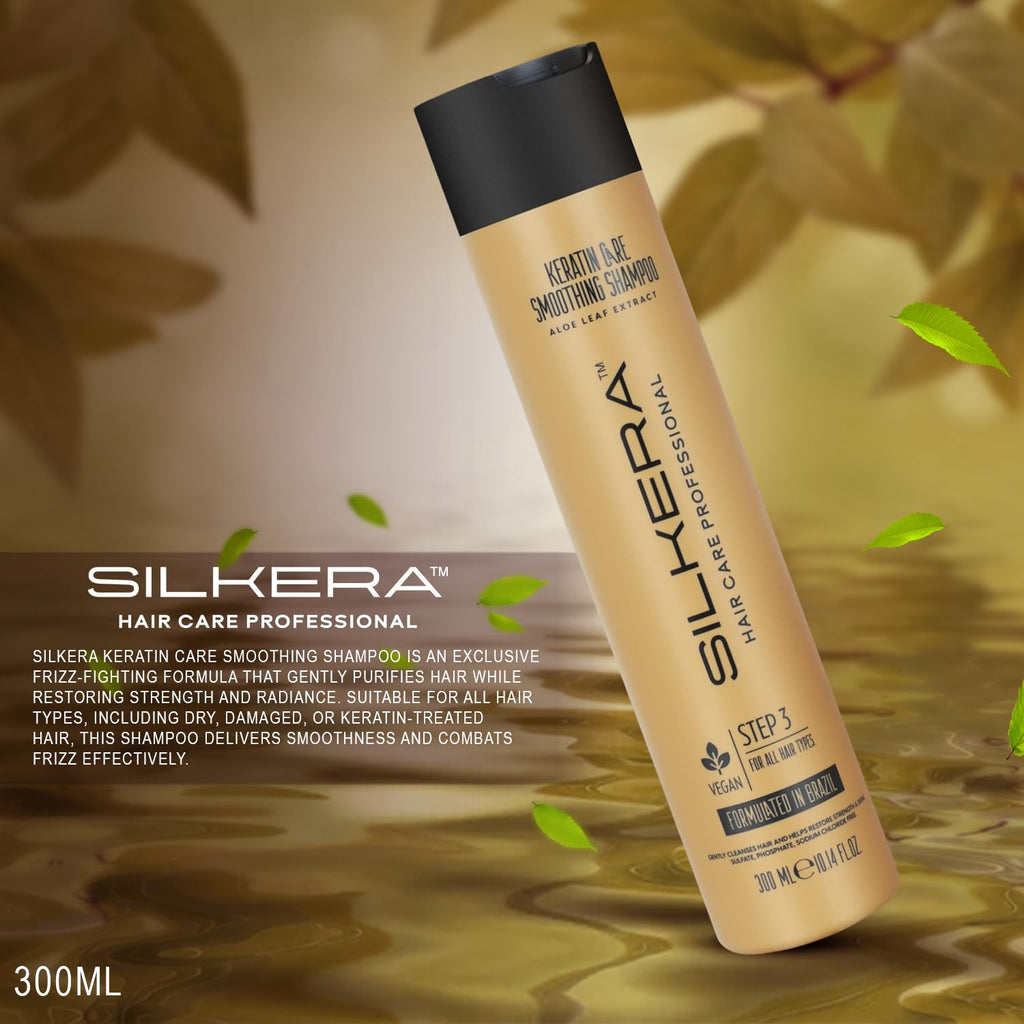 SILKERA Keratin Care Smoothing Conditioner & Shampoo Combo | Grocsy