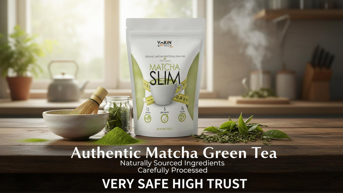 Vokin Biotech Matcha Green Tea Powder Supports Weight Loss Management | Rich In Antioxidants | Grocsy