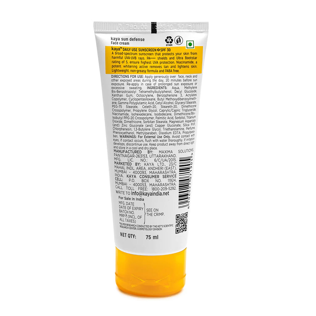Kaya Daily Moisturising Sunscreen SPF 30 | Grocsy