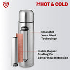 CELLO Flipstyle Insulated Stainless Steel Flask Water Bottle with Jacket For Daily Use 1000 ml | Grocsy
