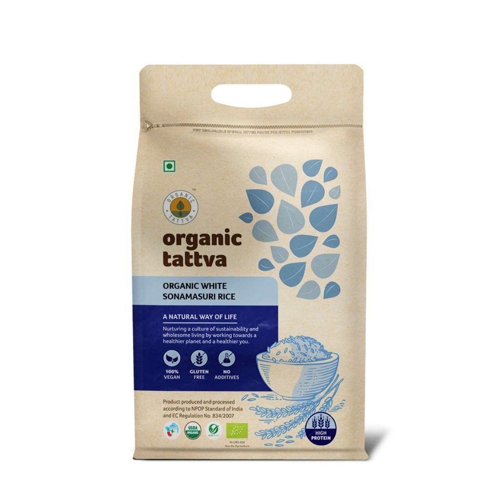 Organic Tattva Sonamasuri Rice White | Grocsy