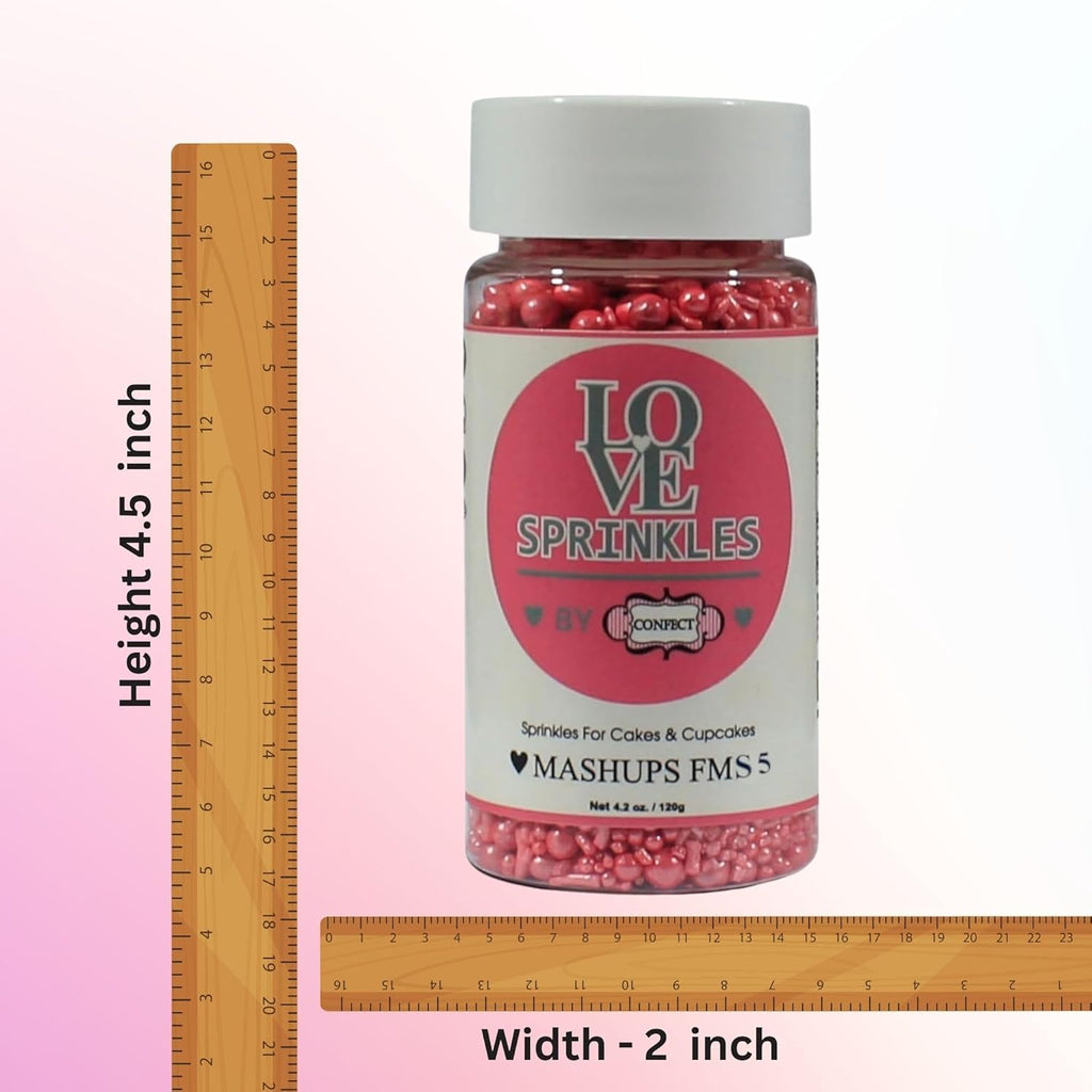Confect Rose Pink | Sprinkles Bottle for Decoration Bottle | Grocsy