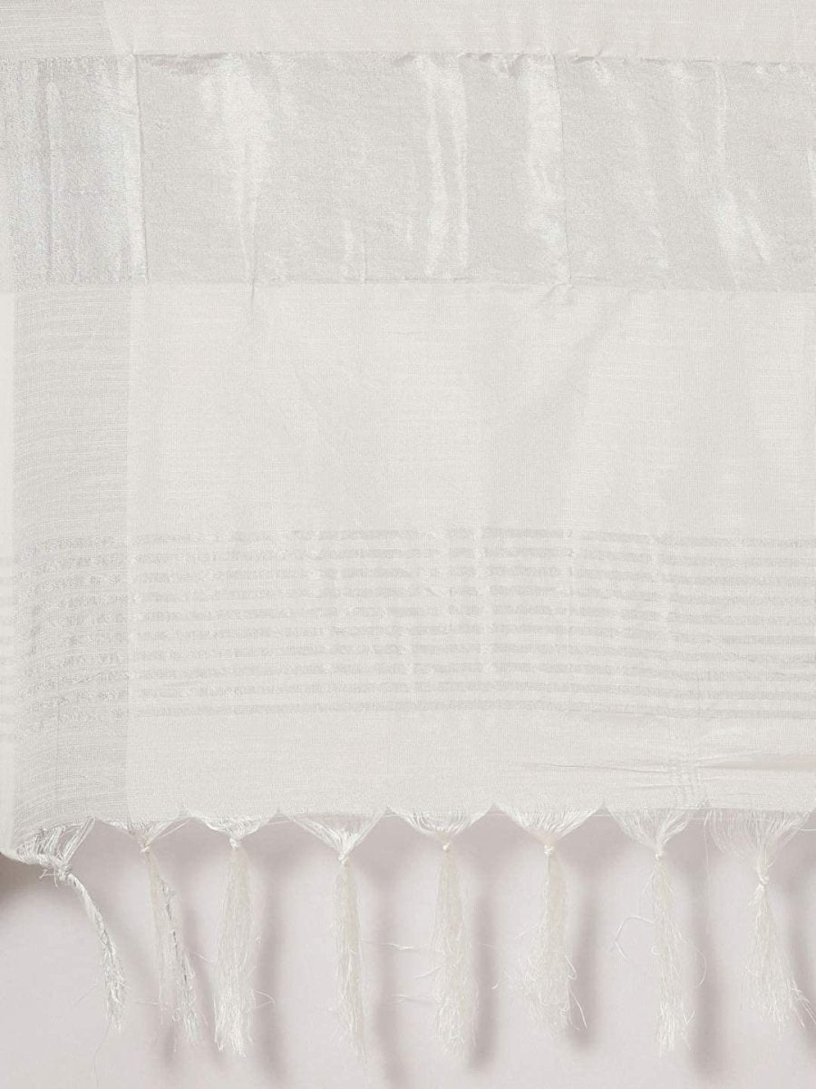 Anni Designer Women's Woven Linen Saree | Grocsy