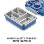 CELLO Zoom 3 Inner Steel Insulated Lunch Box, 915 ml, Light Blue | Grocsy