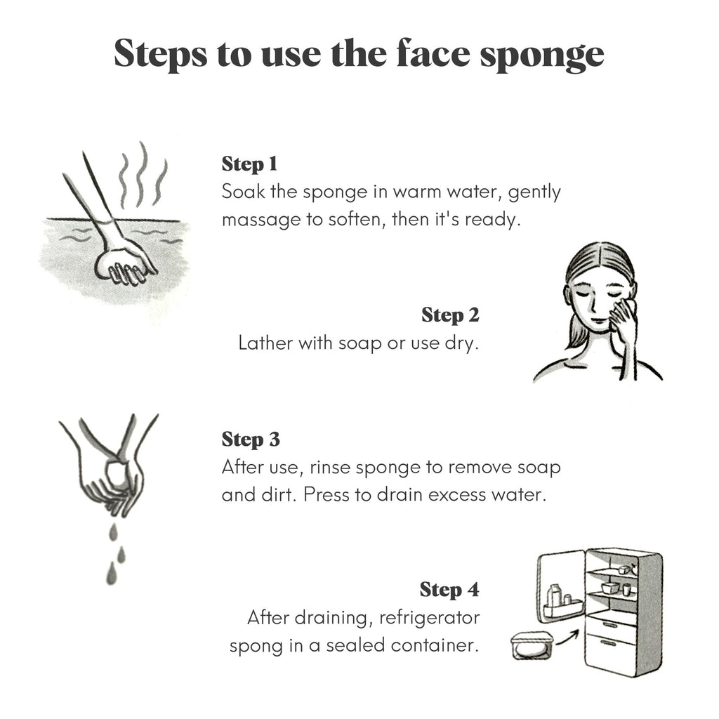 ILEM JAPAN Natural Japanese Konjac Sponge Face | Grocsy