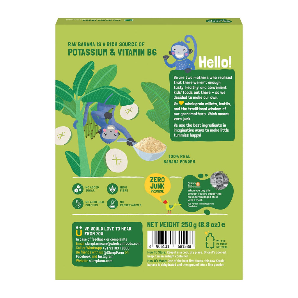 Slurrp Farm Raw Banana Powder Cereal from Kerala For Little Ones | Grocsy
