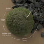 ILEM JAPAN Natural Konjac Sponge Face (Green Tea) | Grocsy