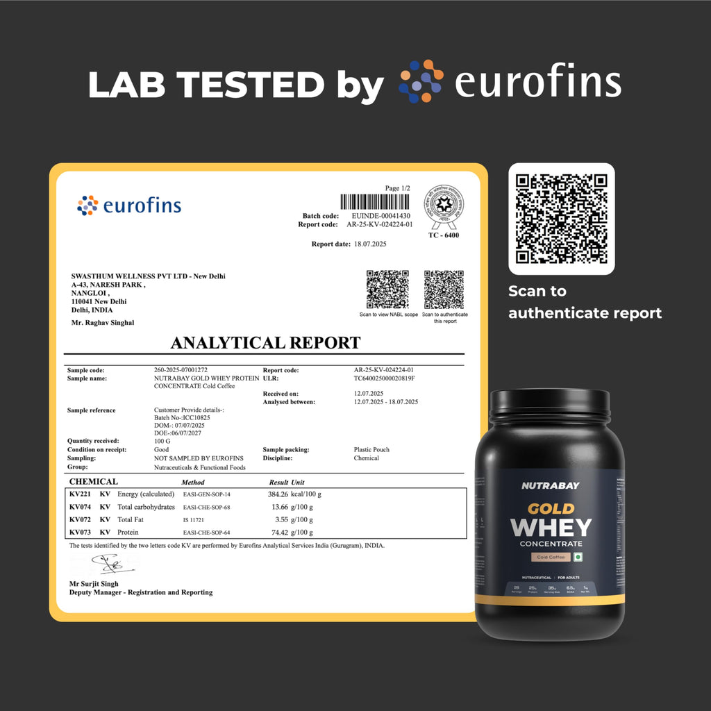 Nutrabay Gold Whey Protein Concentrate - Cold Coffee | Grocsy