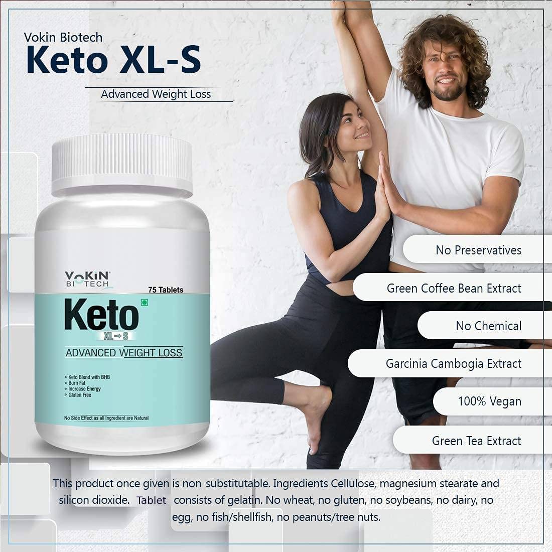 Vokin Biotech Keto Advanced XL to S Weight Loss Supplement & Supports Fat Burn | Grocsy