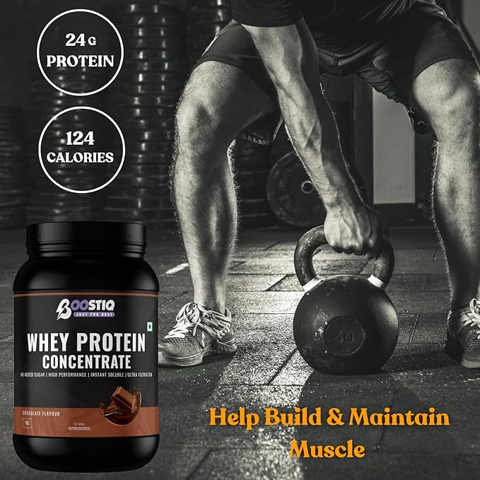BOOSTIQ Whey Protein Concentrate Powder - Chocolate Flavour | Grocsy