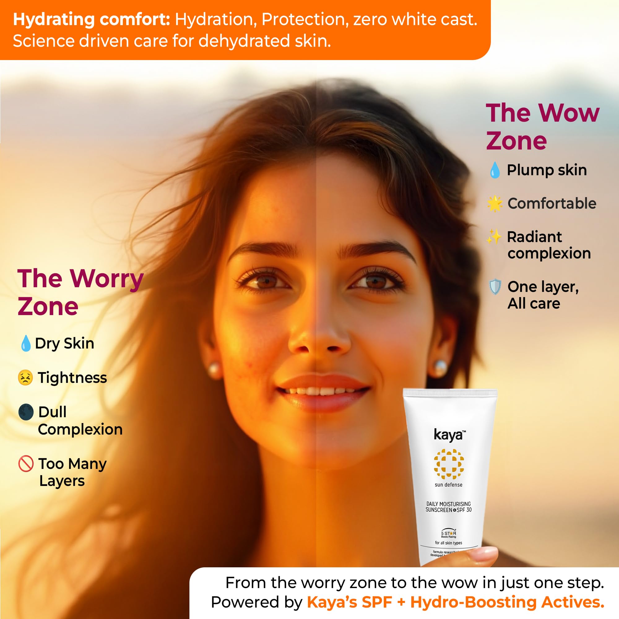Kaya Daily Moisturising Sunscreen SPF 30 | Grocsy