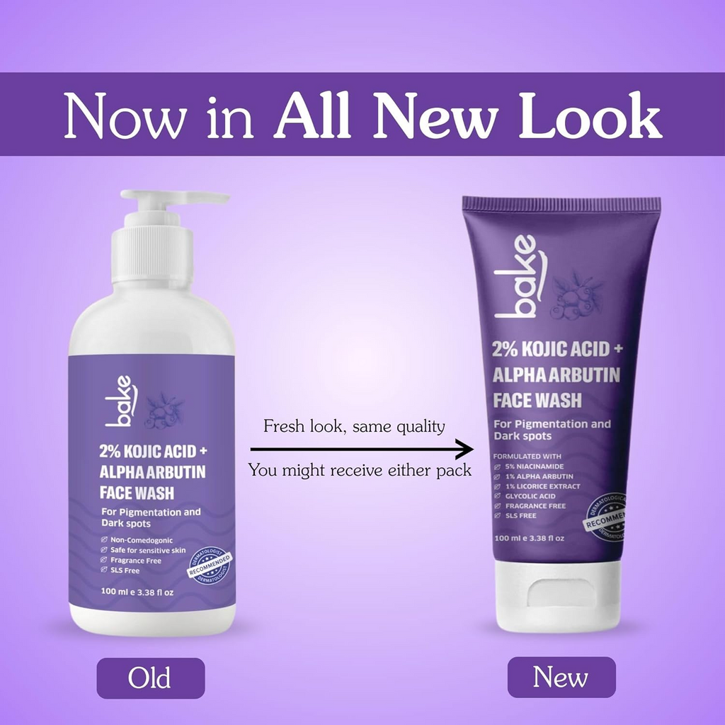 Bake 2% Kojic Acid Face Wash With Alpha Arbutin | Grocsy