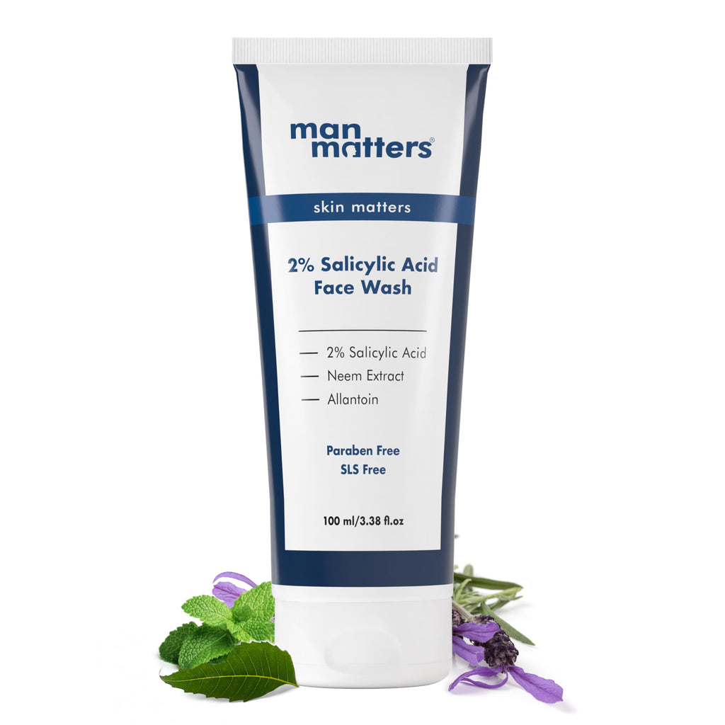 Man Matters Clear 2% Salicylic Acid Face Wash for Men, Paraben & SLS Free | Grocsy