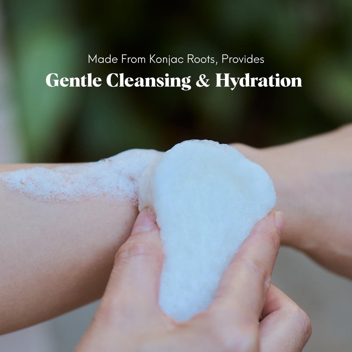 ILEM JAPAN Natural Konjac Body Sponge - Soft White Sponge | Grocsy